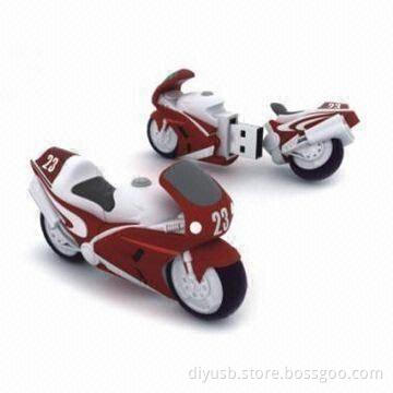 Motorcycle-shaped USB Flash Drives, Free Logo/13Mbps Reading Speed, Uses Branded Samsung Microchip